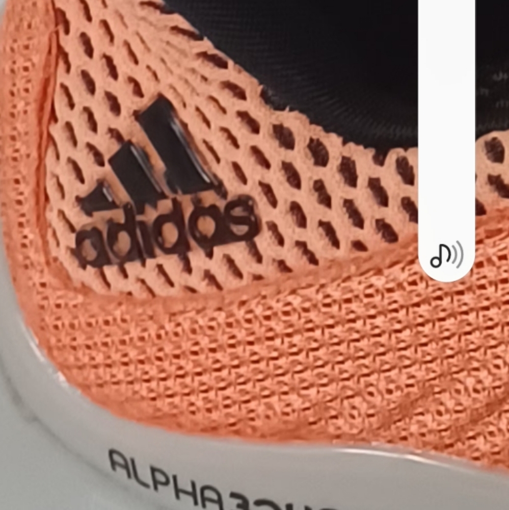 Adidas Alpha Bounce 3 Atheletic Men Size 10 Peach and Black Sneakers - Picture 3 of 14